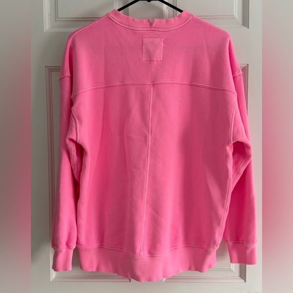 Aerie The Chill Crew Sweatshirt - Pink Burst - Picture 3 of 4